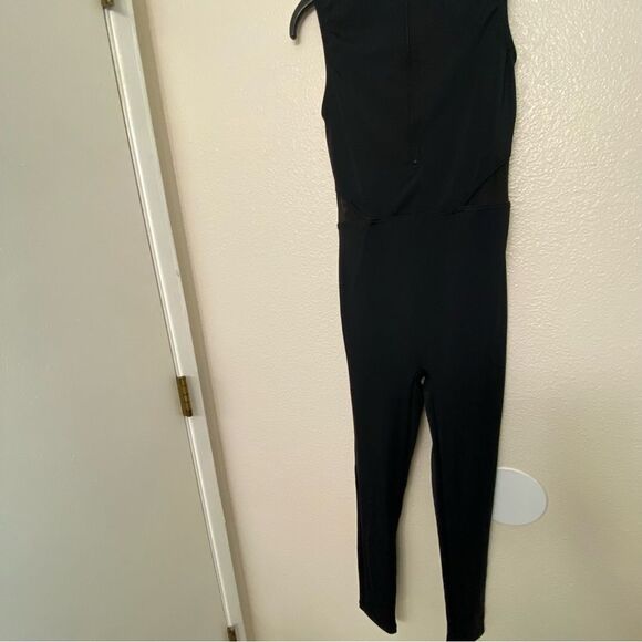 WEISSMAN Dance costume jumpsuit black Zip Front Sleeveless Unitard MT12535 LC - Picture 3 of 11